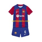 Camisolas de futebol FC Barcelona Gavi 6 Criança Equipamento Principal 2023/24 Manga Curta